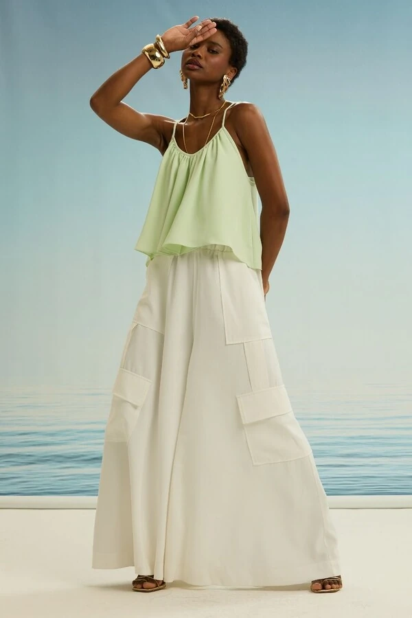 Blusa Fluida Babado