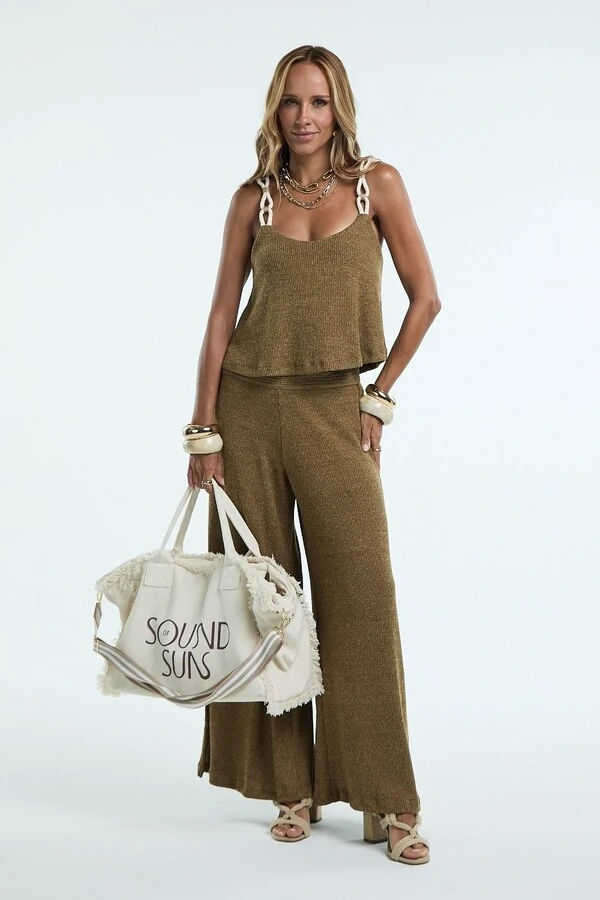 Calça Malha Cotele Elastico