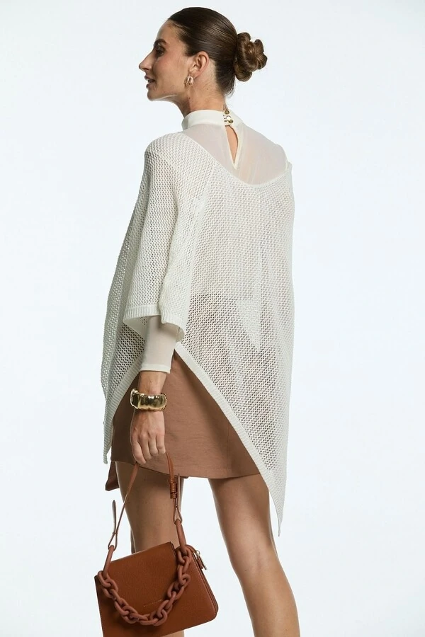 Blusa Tricot Canoa Vazada