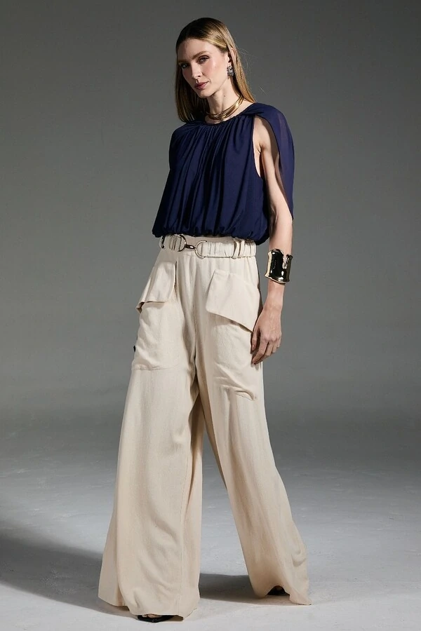 Calça Linho Pantalona