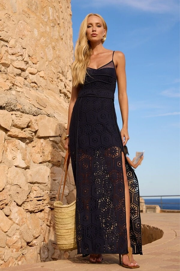 Vestido Renda Saint Tropez