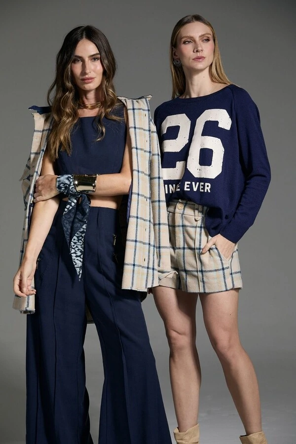 Calça Nervuras Ziper