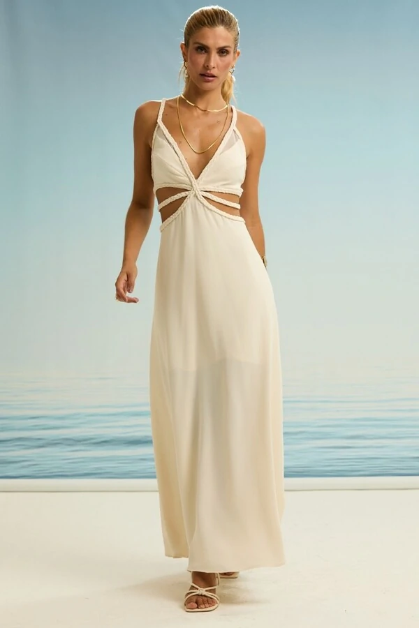 Vestido Lateral Tranças