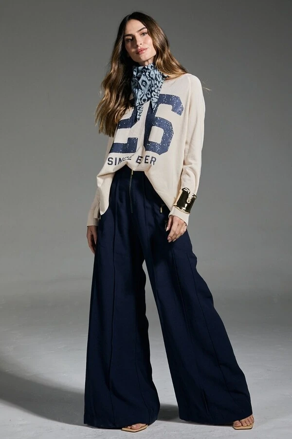 Calça Nervuras Ziper