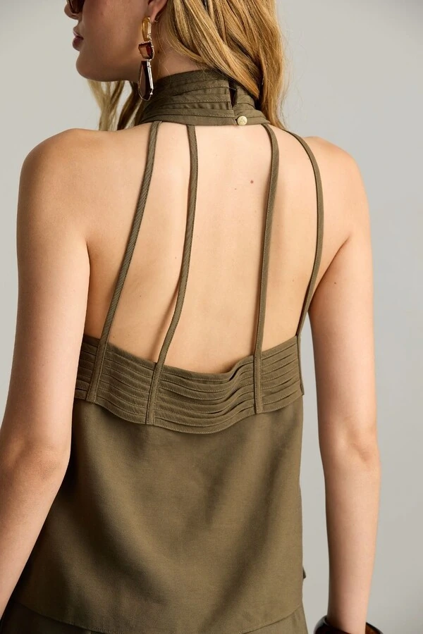 Blusa Gola Tiras Viés