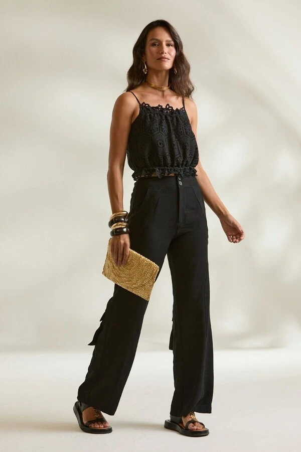 Calça Alfaiataria Bolsos