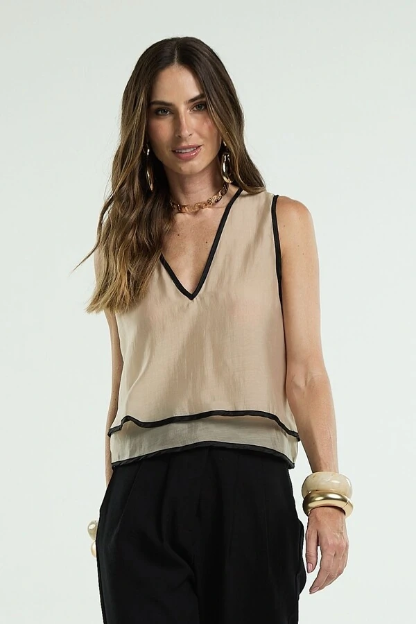 Blusa Vies Organza
