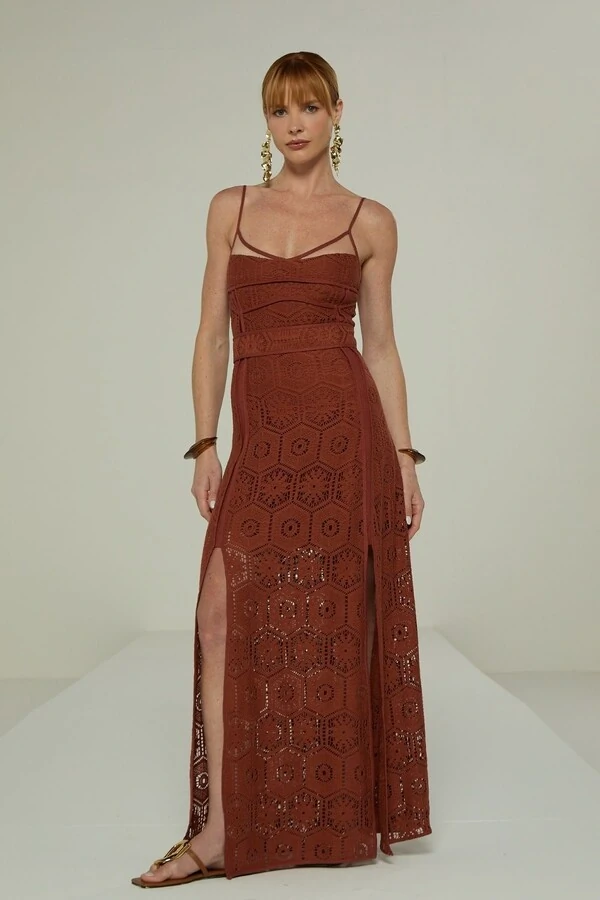 Vestido Renda Saint Tropez
