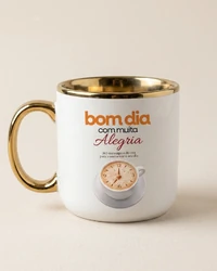 Caneca bom dia com muita alegria