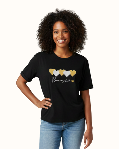 Foto Blusa +QV Corações Preta