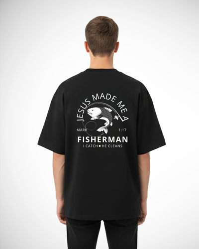 FotoCamiseta Oversized Fisherman Preta