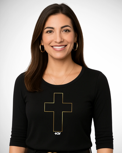 Foto Blusa +QV Cruz Dourada