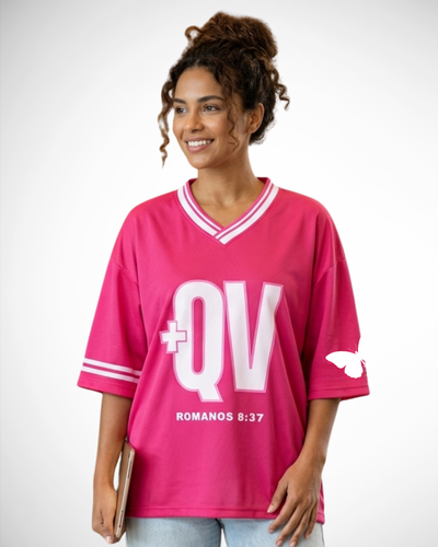 Foto Camiseta Oversized +QV Romanos 8:37