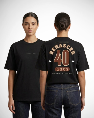 FotoCamiseta Oversized Renascer 40 anos