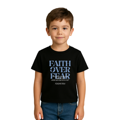 Foto Blusa Infantil masculina Faith Over Fear