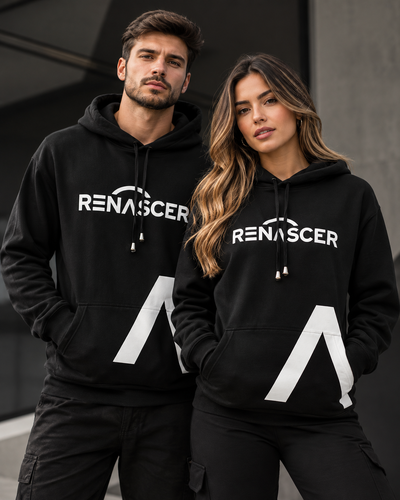 Foto Moletom renascer horizontal - preto (unissex)
