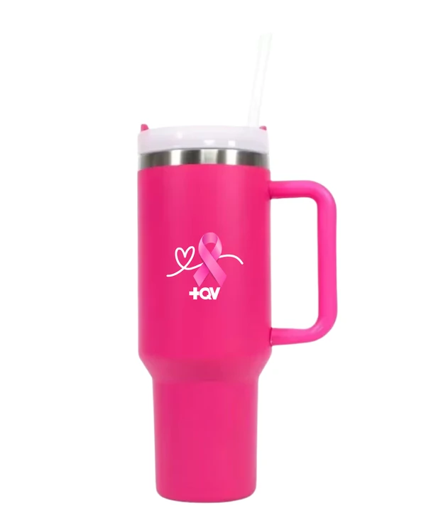 Copo Térmico Grande 1200 Ml +QV Outubro Rosa