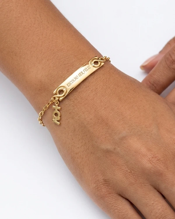 Pulseira Escolho Ser Feliz +QV