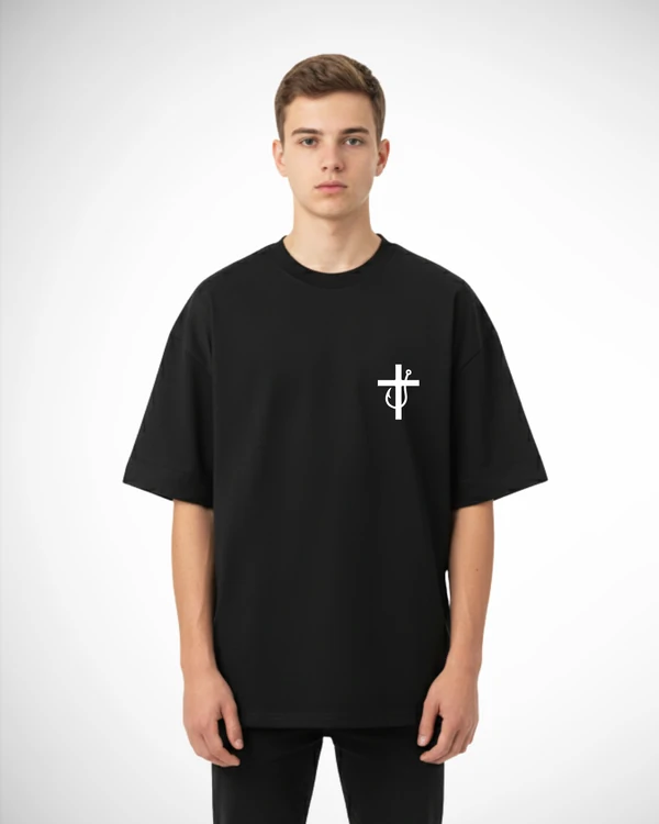 Camiseta Oversized Fisherman Preta