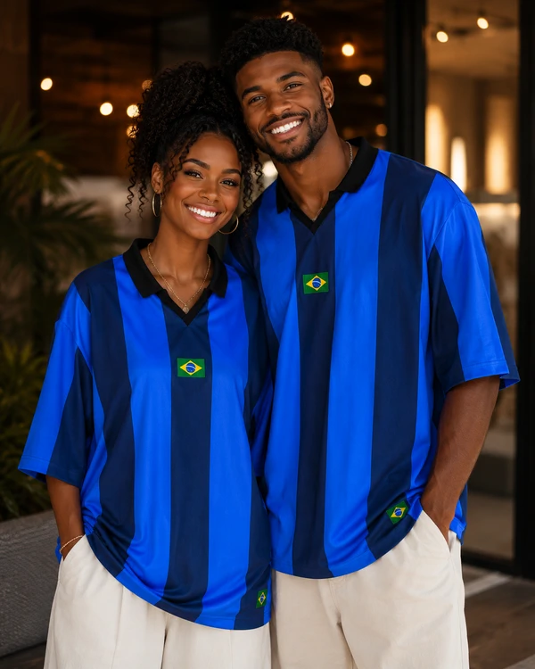 Camiseta Oversized Brasil Legacy Azul