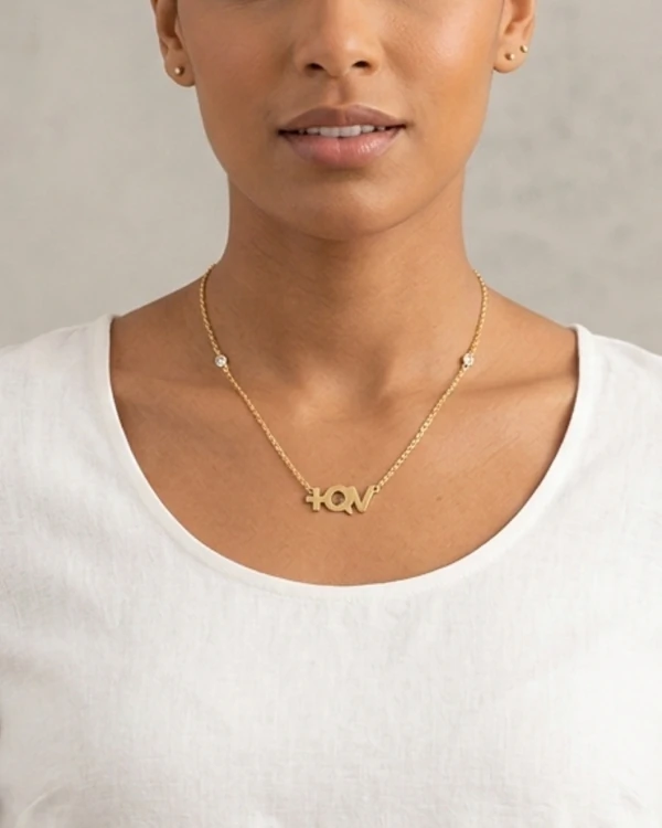 Colar Semi Joia +QV 009