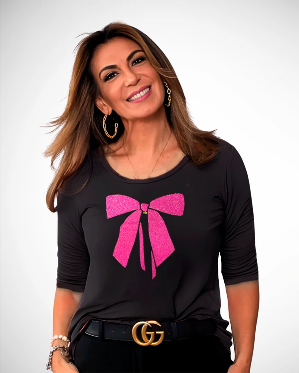 Blusa +QV Laços Manga 7/8