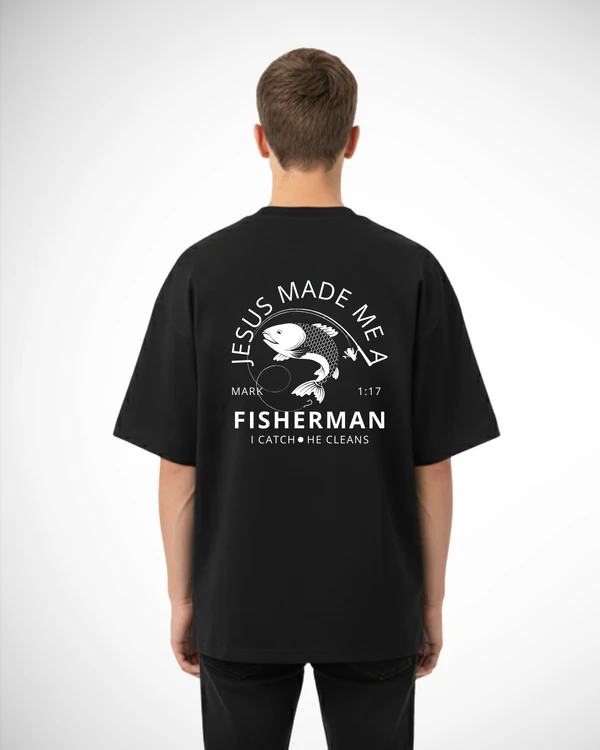 Camiseta Oversized Fisherman Preta