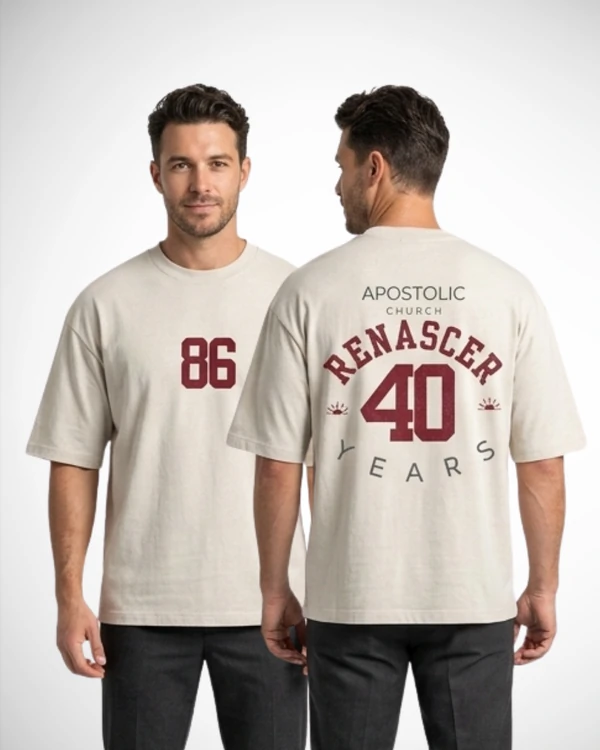 Camiseta Oversized Renascer 40 anos