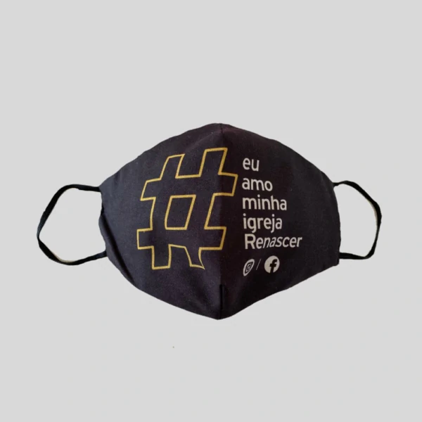 Máscara eu amo minha igreja renascer