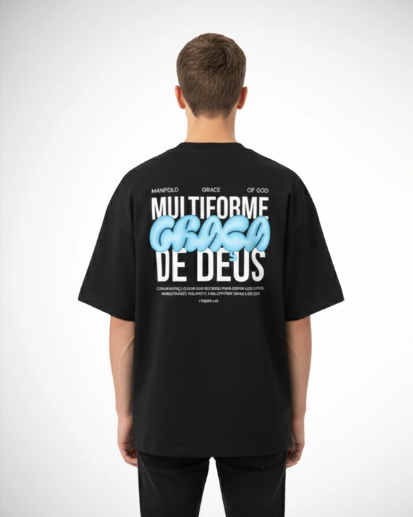 Camiseta Oversized Multiforme Graça de Deus