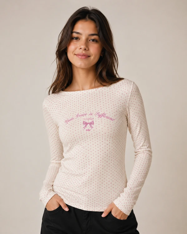 Blusa Feminina Manga Longa +QV – Your Grace is Sufficient