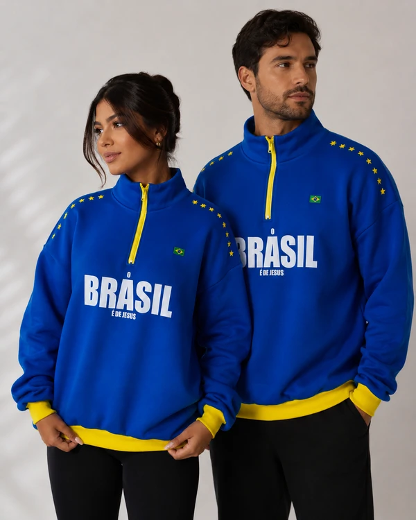 Moletom Oversized O Brasil é de Jesus