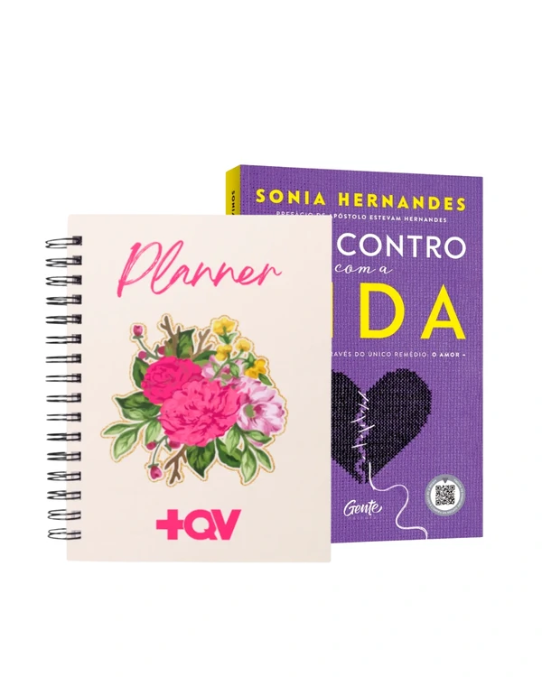 Kit exclusivo Livro Reencontro com a vida + Planner +QV