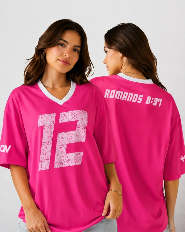 Camiseta Oversized +QV 12 Pink