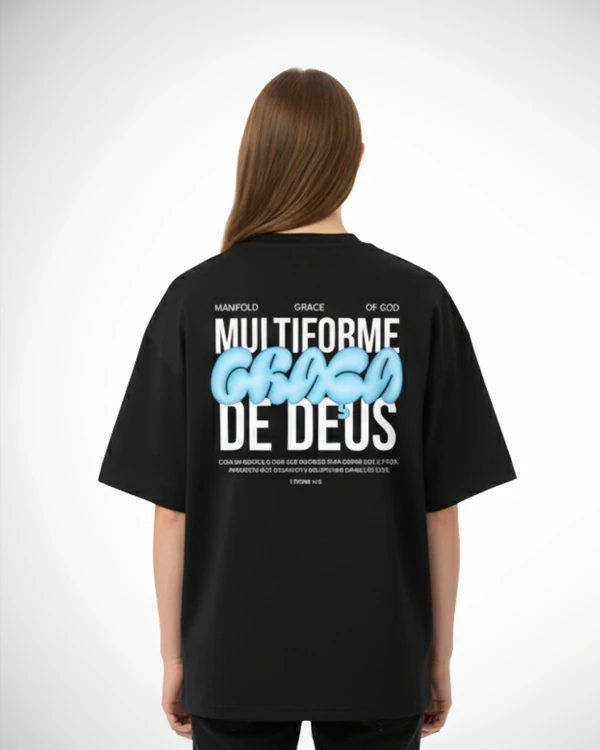Camiseta Oversized Multiforme Graça de Deus