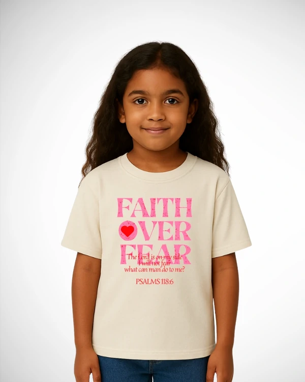 Blusa Infantil feminina Faith Over Fear