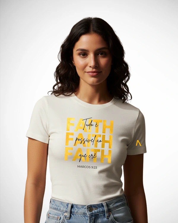 Baby Look Off-white Marcos 9:23 - Reveillon 2026