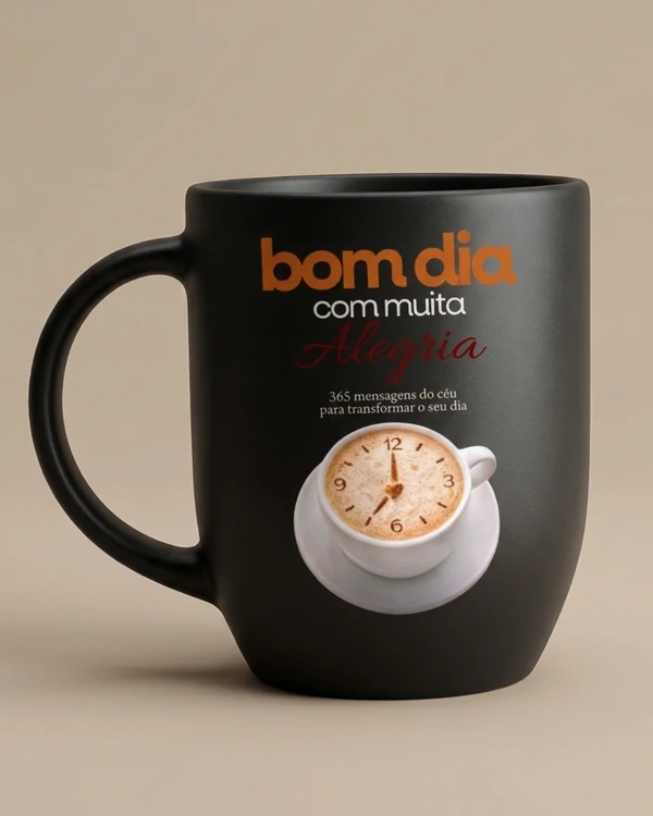 Caneca bom dia com muita alegria