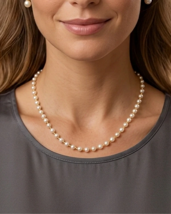 Colar Semi Joia Perola 004