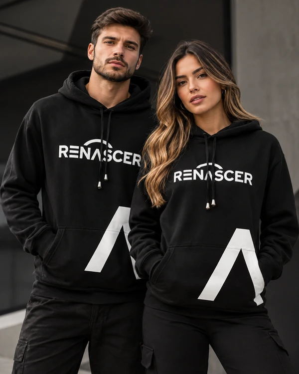 Moletom renascer horizontal - preto (unissex)