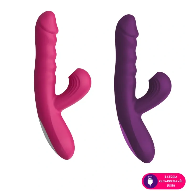 Foto Vibrador Vai e Vem e Estimulador Clitoriano com Tecnologia de Vibroar