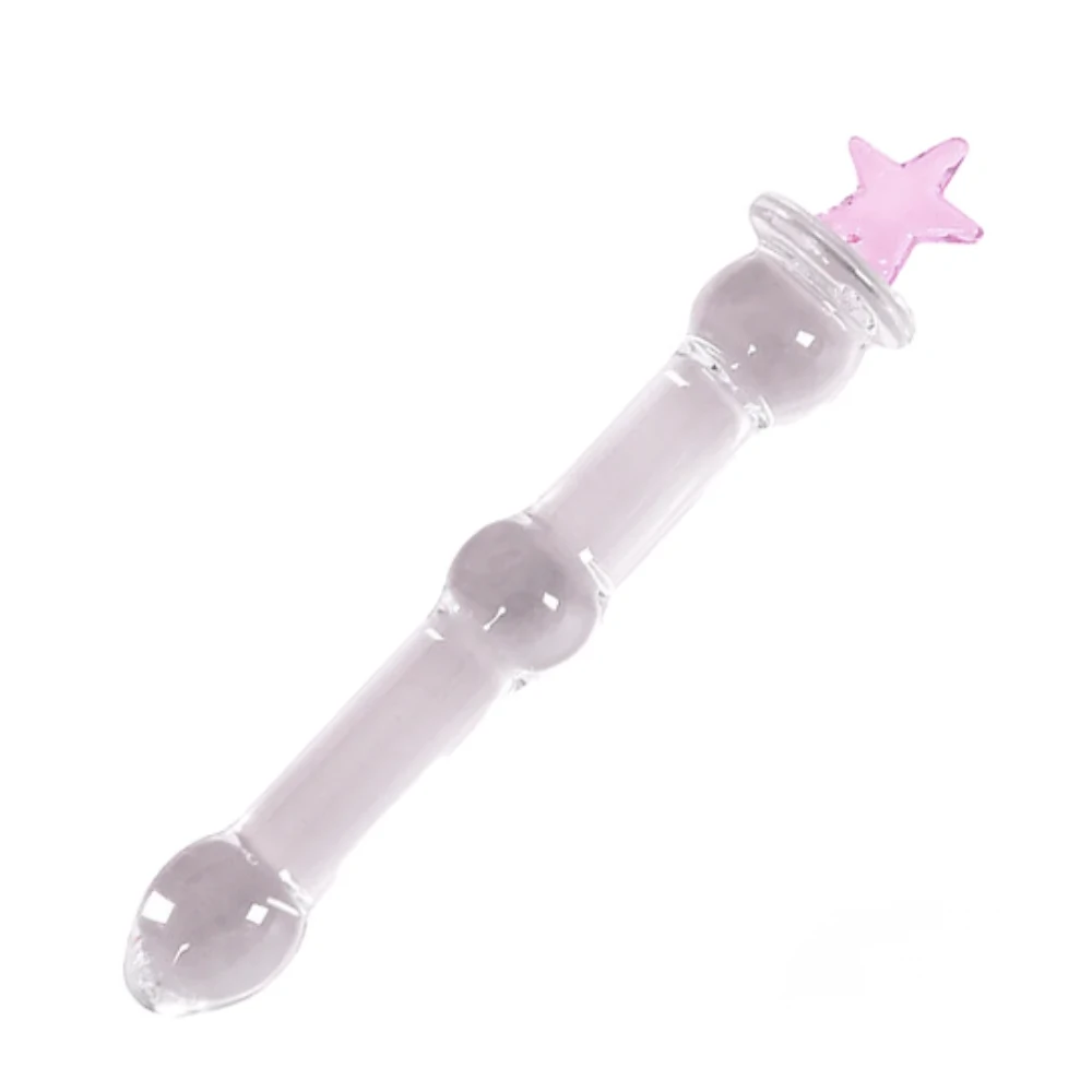 Foto Plug Anal Dildo Masturbador de Vidro Formato de Estrela