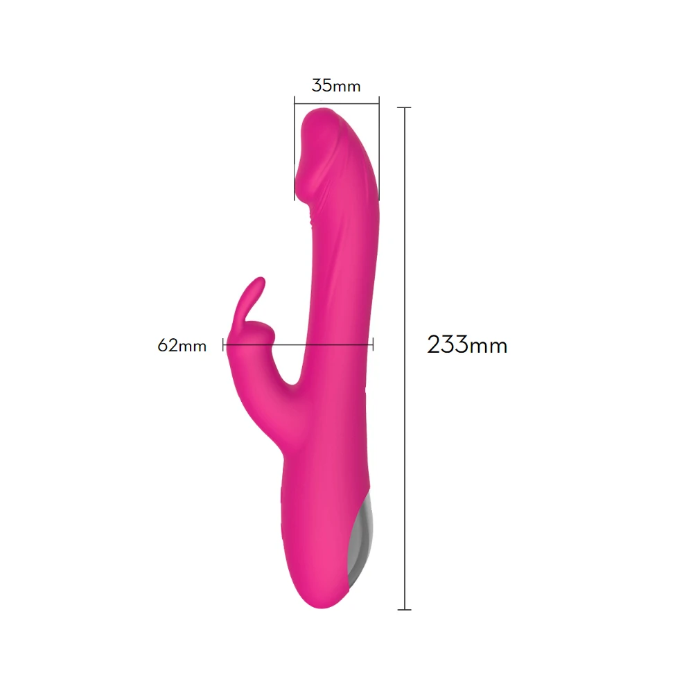 Foto Vibrador Vai e Vem com Estimulador Duplo Rabbit Ponto G