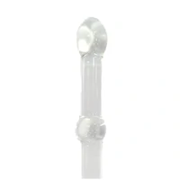 Plug Penetrador Dildo de Vidro em Alto Relevo Formato de Morango
