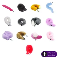 Plug Anal em Aço Inoxidável com Cauda Rabo de Pelúcia