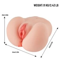 Bunda com Vagina e Ânus Vibrador com Simulador de Hímen com Sangue