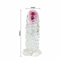 Capa Peniana Brave Man com Vibrador de Toque e Estimulador de Clitóris