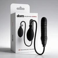Pênis Plug Anal Inflável Silicone 14,5 cm x 4 cm - Dom H9