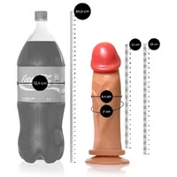 Pênis Realístico Hades 23,5 cm x 6,7 cm com Ventosa Gigante Grosso e Flexível