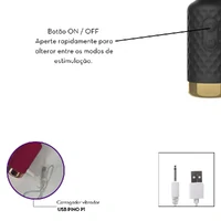 Mini Vibrador Massageador Multivelocidade com Toque Aveludado